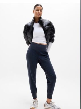 Athleta Navy High-Rise Joggers
